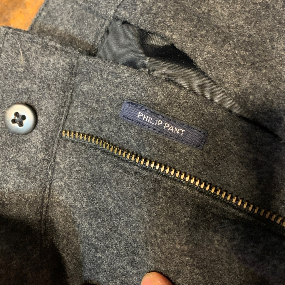 VTG POLO RALPH LAUREN GRAY WOOL PHILIP PANT - Picture 9 of 16
